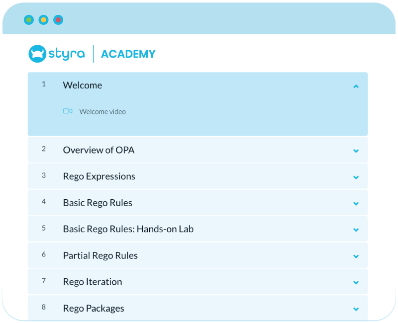 Learn OPA and rego with Styra Academy